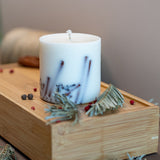 Hand-made Soy Wax Candle with Lavender Scent - Purple