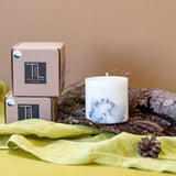 Hand-made Soy Wax Candle with Forest Scent - White
