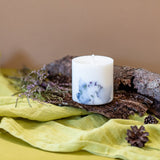 Hand-made Soy Wax Candle with Forest Scent - White