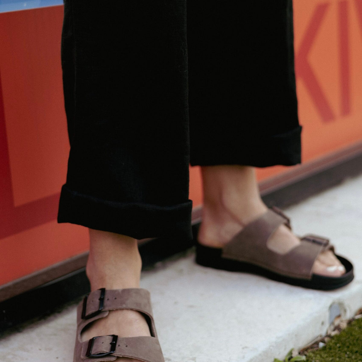 Meeliku Leather Sandals – Brown/Black