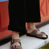 Meeliku Leather Sandals – Brown/Black