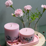 Hand-made Soy Wax Candle with Peony Scent