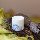 Hand-made Soy Wax Candle with Forest Scent - White