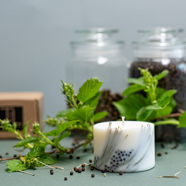 Hand-made Soy Wax Candle with Juniper Scent