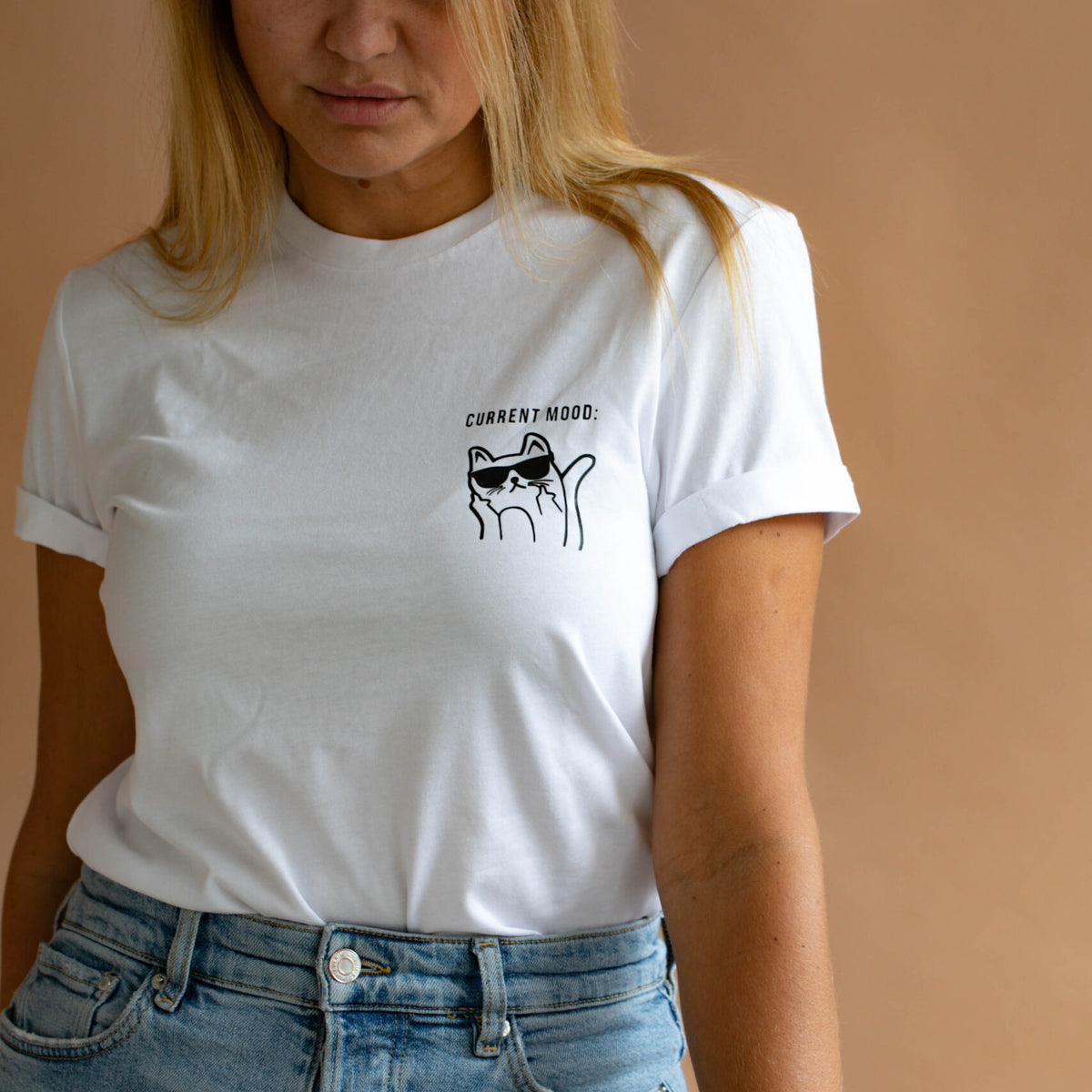 Current Mood T-Shirt With Kitty