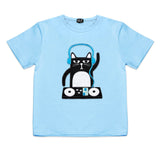 Kids DJ Cat T-Shirt