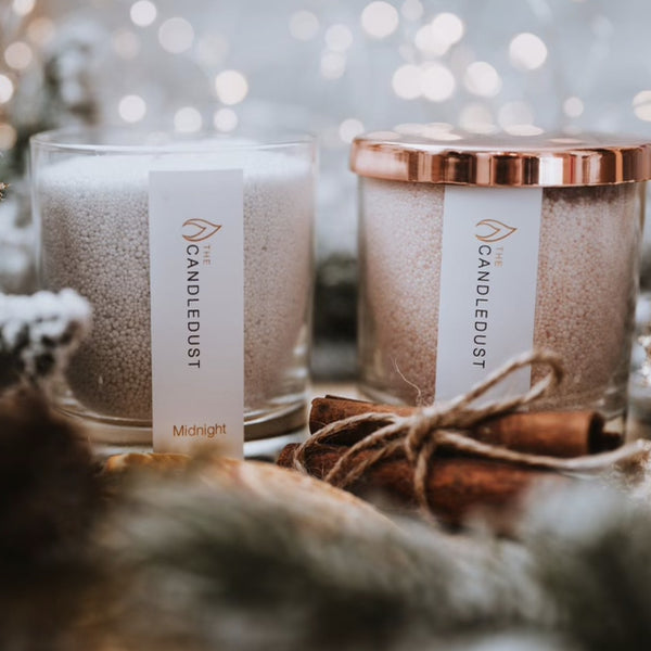 Powdered Candle in Glass - Rhubarb Sparkle 160g