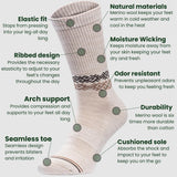 Everyday Merino Wool Socks, Unisex - Dark Grey