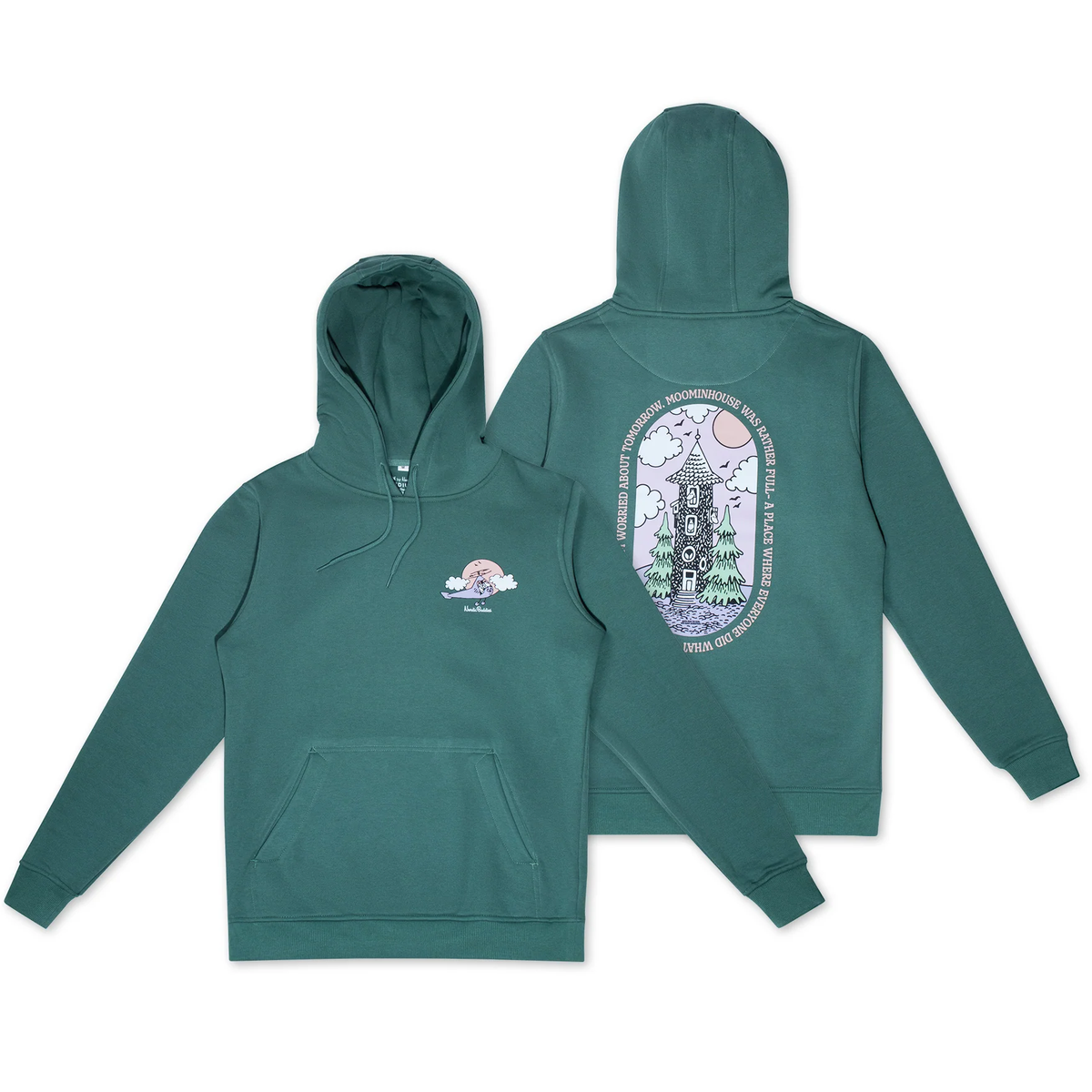 Organic Premium Hoodie Moominhouse - Green